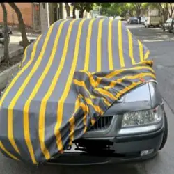 چادر ماشین نخی پشت کرکی مخصوص هیوندای وراکروز ( IX 55 )(داخل پنبه ای، ضد خش و مقاوم به آفتاب)(زمینه سفید)