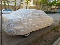 چادر ماشین نخی پشت کرکی مخصوص پیکاپ کی ام سی ( KMC T8 )( جک تی 8 )(داخل پنبه ای، ضد خش و مقاوم به آفتاب)