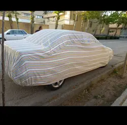 چادر ماشین نخی با ضخامت متوسط (برزنتی و مقاوم به آفتاب) مخصوص پژو 207 صندوقدار