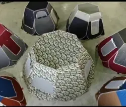 چادر مسافرتی 18 نفره شش ضلعی  مدل ریپس ( ضد آب جنس برنو برزنتی )