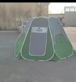 چادر مسافرتی ضد آب 12 نفره شش ضلعی با سقف مسطح (سقف عریض با فضای بزرگ و ارتفاع بلند ، جنس برنو برزنتی)