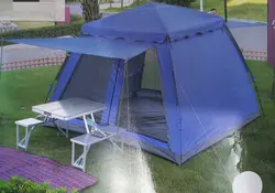 چادر مسافرتی و کوهنوردی 12 نفره اتوماتیک چتری سایه بان دار دوپوش