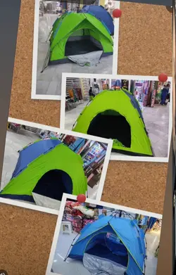 چادر کوهنوردی و مسافرتی ضد آب اتوماتیک 4 نفره نقابدار ( 2 نفر خواب)( چتری یا نیلوفری )