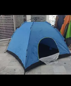 چادر کوهنوردی و مسافرتی ضد آب اتوماتیک 4 نفره نقابدار ( 2 نفر خواب)( چتری یا نیلوفری )
