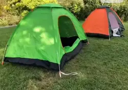 چادر کوهنوردی و مسافرتی ضد آب اتوماتیک 4 نفره نقابدار ( 2 نفر خواب)( چتری یا نیلوفری )