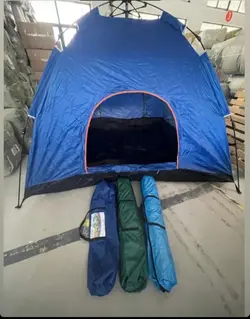 چادر کوهنوردی و مسافرتی ضد آب اتوماتیک 4 نفره نقابدار ( 2 نفر خواب)( چتری یا نیلوفری )