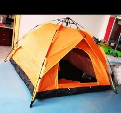 چادر کوهنوردی و مسافرتی ضد آب اتوماتیک 4 نفره نقابدار ( 2 نفر خواب)( چتری یا نیلوفری )