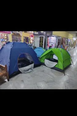 چادر کوهنوردی و مسافرتی ضد آب اتوماتیک 4 نفره نقابدار ( 2 نفر خواب)( چتری یا نیلوفری )