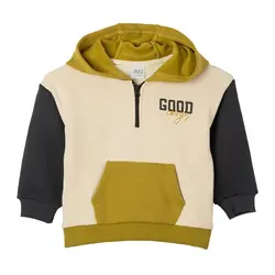 هودی نیم زیپ Good کد 1625 رنگ کرم