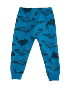 بلوز و شلوار یکرو پنبه Whale کد 3105 رنگ آبی نفتی