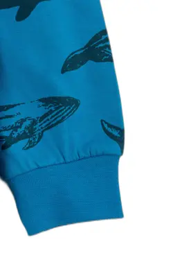 بلوز و شلوار یکرو پنبه Whale کد 3105 رنگ آبی نفتی