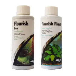 کود مایع رشد دهنده گیاه آکواریوم آکوا مدل FL100 حجم 100 میلی لیتر مجموعه ۲ عددی