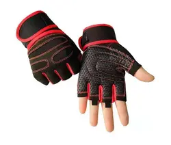 دستکش نیم انگشتی مچ بنددار