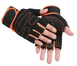 دستکش نیم انگشتی مچ بنددار