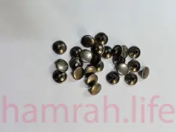 پرچ  زیرو رو کف12 میلی متر پایه 9 میلیمتر بلک نیکل یک رو