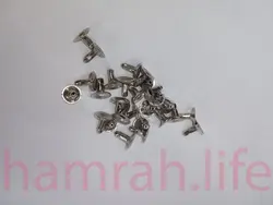 پرچ زیر و رو یک رو کف 12 پایه 9 میلیمتر کروم