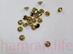 پرچ زیر و رو کف 9 میلی متر پایه 9 میلی متر یک رو رنگ طلایی