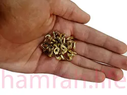 پرچ زیر و رو کف 9 میلی متر پایه 9 میلی متر یک رو رنگ طلایی