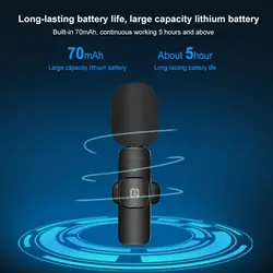 میکروفون PULUZ Wireless Lavalier Noise Reverb Reverb برای دستگاه Type-C / USB-C، پشتیبانی از شارژ تلفن (مشکی)