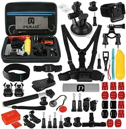 کیف و لوازم جانبی دوربین ورزشی Navitech دارای 18 قطعه ا Navitech 18-in-1 Action Camera Accessories Combo Kit