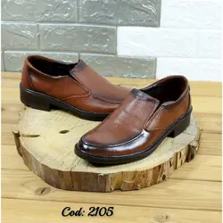 کفش چرم طبیعی مجلسی اداری  مردانه زیره طبی تزریق مستقیم  شیک قاپاق دار 2105