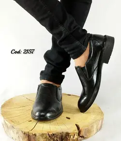 کفش چرم طبیعی مجلسی اداری  مردانه زیره طبی تزریق مستقیم ساده لژدار خوش دوخت و شیک 2157   با ارسال رایگان