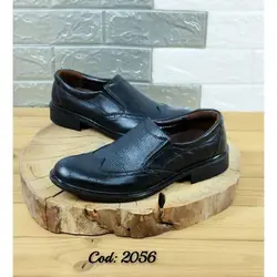 کفش چرم طبیعی مجلسی اداری  مردانه زیره طبی تزریق مستقیم  شیک  و زیبا هشترک مشکی  2056   با ارسال رایگان