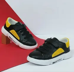 کفش  بچگانه دخترانه  مدل ونس BKG  زیره پیو مشکی زرد جدید  با ارسال رایگان