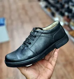 حراج کفش چرم طبیعی مجلسی اداری  مردانه زیره پیو تزریق مستقیم مشکی