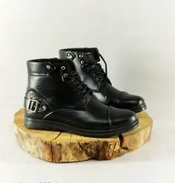 کفش نیم بوت مردانه پسرانه مدل سگک دار خوش پا مشکی شیک با ارسال رایگان