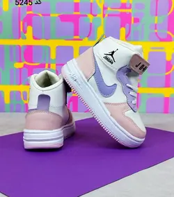 کفش  نیم بوت بچگانه دخترانه مدل نایک جردن با رنگبندی جذاب با کیفیت بالا با ارسال رایگان