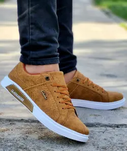 کفش اسپرت  ونس مردانه و پسرانه جدیدمدل کلارک رویه هورس خردلی با ارسال رایگان