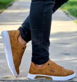 کفش اسپرت  ونس مردانه و پسرانه جدیدمدل کلارک رویه هورس خردلی با ارسال رایگان