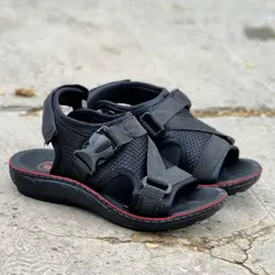 حراج شگفت انگیز  صندل پسرانه خوش پا و جذاب مشکی  با ارسال رایگان