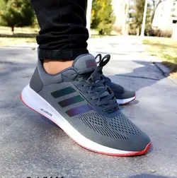 حراج ویژه کفش مردانه پسرانه مدل اسپیسرمناسب برای افراد خوش سلیقه طوسی تیره هولوگرامی با ارسال رایگان