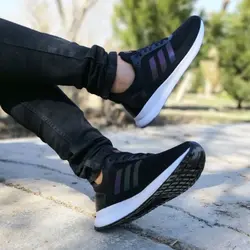 حراج ویژه کفش مردانه پسرانه مدل اسپیسر مناسب برای پیاده روی های طولانی مشکی هولوگرامی با ارسال رایگان