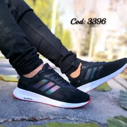 حراج ویژه کفش مردانه پسرانه مدل اسپیسر  جذاب و خاص مشکی هولوگرامی با ارسال رایگان