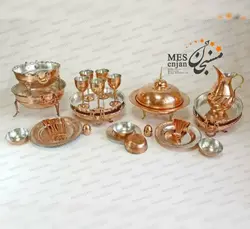 سرویس 12 نفره ی غذا خوری مسی