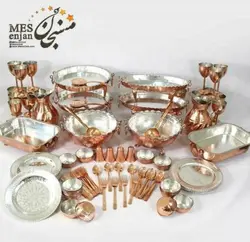 سرویس غذا خوری 18 نفره مسی