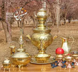 سماور برنجی قلمزنی
