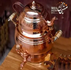 سماور رو گازی چکش کاری شده مسی