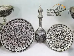 شیرینی خوری قلم کاری طرح پرنده سفید