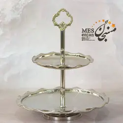 شیرینی دو طبقه روکش کروم