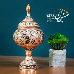قندان (شکلات خوری) تک پایه نقره کوب
