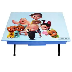 میز تحریر تاشو پایه کوتاه باکسدار فانتزی طرح بچه رئیس