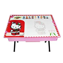 میز تحریر فانتزی تاشو زمینی باکسدار طرح کیتی 2