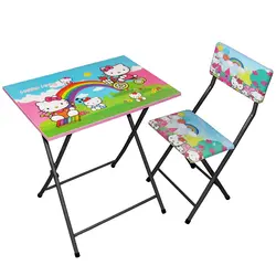 میز و صندلی تحریر تاشو فانتزی طرح کیتی 3