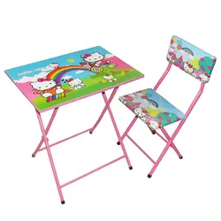 میز و صندلی تحریر تاشو فانتزی طرح کیتی 3