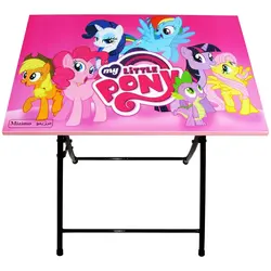 میز تحریر تاشو پایه بلند فانتزی طرح پونی کوچولو