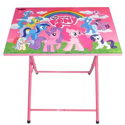 میز تحریر تاشو پایه بلند فانتزی طرح پونی کوچولو